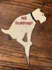 Vintage Painted Cast Iron    no Dumping     Dog Sign