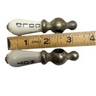 Vintage Old Antique Bathroom Sink Porcelain Hot   Cold Teardrop Faucet Handles