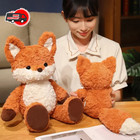 35cm 50cm Cute Fluffy Fox Plush Toy Soft Cartoon Orange Foxes Stuffed Doll Baby