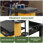 Commercial Janitorial Trolley Cleaning Cart 25 Gallon Capacity W  Cover