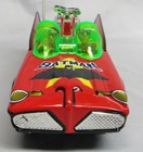 Extremely Rare Vintage Red Tin Battery Operated Batmobile Works Great Mib 