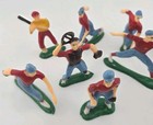 Vintage 1950   s Celluloid Baseball Players Cupcake Cake Toppers Lot Of 12