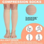 20-30 Mmhg Medical Calf Sleeve Compression Socks Athletic Flight Travel Varicose