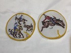 One  1  Vintage Western Patch Cowboy Riding A Horse Rodeo Embroidered Nos New Og