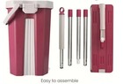 New   Easy - Dual Chamber Microfiber 360 Mop And Bucket With 8 Reusable Pads