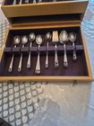 1847 Rogers Bros Eternally Yours Silverplate Flatware Set W  Wood Case 60 Pc 