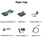 Opencv Conveyor 320mm Mini Conveyor Pu Belt Vending Machine Dc Track Cargo Lane