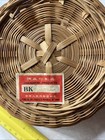 Vintage Sewing Basket With Miscellaneous Wood Thread Spools Full And Empty Lot
