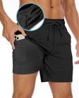 Men s 5 Inch Quick Dry Swim Trunks With Compression Liner And Zipper Pocket