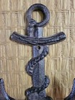 Cast Iron Anchor Wall Coat Hook Rope Mariner Boat Ship Us Navy Nautical Beach