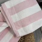 Pottery Barn Kids Rugby Stripe Hooded Towel  Kids Size  50    X 25      Pink