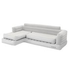  Inflatable Couch Corner Sofa  L-shaped Sectional Blow Up Couch  Beige 