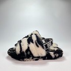 Ugg Fluff Yeah Black White Marble Slip On Comfort Slide Sandals Women s Size 5
