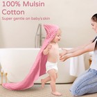 Hooded Baby Towels     2 Pack  Organic Muslin Cotton  32x32 Inch For Newborns New