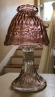 Vtg Princess House 3 Piece Candle Holder Fairy Light  Pink Purple Irridecent 