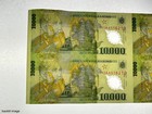 2000 Romania 10000 Lei Pick 112 Uncut Polymer Sheet Of 4 Iorga Coa Limited Mini