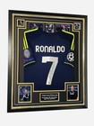 Cristiano Ronaldo Signed Away Champions League Real Madrid Jersey Framed Psa