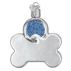 Old World Christmas Glass Blown Tree Ornament  Dog Tag  with Owc Gift Box 