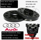 Fit Audi porsche Staggered Kit 15mm 20mm Hub Centric Spacer 5x112 Cb66 56mm bolt