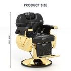 Black Gold Heavyduty Recline Hydraulic Barber Chair All Purpose Salon Spa Beauty