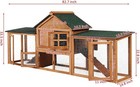 80  Outdoor Wooden Chicken Coop Rabbit Hutch Hen House Cages For Pet Run