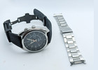 Seiko Kinetic 5m63-0ak0 Black Dial Day Date 100m   New Capacitor 2 Bands