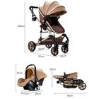 Baby Stroller 3-in-1 Travel System adjustable Stroller And Accessories Combo B
