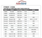 Autoround 515096 Front Wheel Hub And Bearing Assembly For Chevy  Cadillac  Gmc