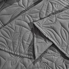 Quilts Size Bedding Set Gray Bedspreads 3 Pieces  1 Quilt  2 Queen Dark Grey