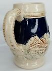 Vintage Mm Hand Painted Blue  Beige Stein Made In Germany 