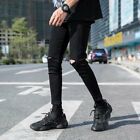 Men s Ripped Denim Jeans Pants Skinny Casual Slim Fit Distressed Trousers Jogger