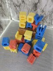 1971 Mattel Tuff Stuff Hard Plastic Chunky Alphabet Blocks- Set Of 26