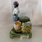 Antique Blackamoor Majolica Cigar cigarette match ash holder striker C1800 s