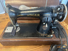 Vintage 1935 Model 15 Singer Sewing Machine Wooden Carry Box Works Tested  