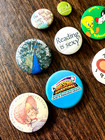 Lot Of 9 Vintage 1960-90s Button Pins Pinbacks  Sylvester San Diego Reading Etc 