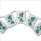        10 Metre s 28 Flags St Patricks Day Irish Shamrock Ireland Fabric Bunting       