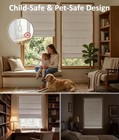 No Drill Roman Shades  Blackout Cordless Roman Shades 27  W X 64  H  Off White