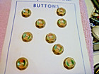 9 Small Vintage Mauliti Collored Buttons Bakelite   About 3 8 Inch On Card