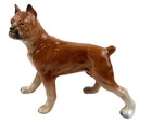 Vintage Ceramic Champion Boxer Female Dog Brown Standing No Markings Euc