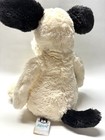 Jellycat Bashful Black   Cream White Dog Spot Puppy Plush Stuffed Animal Toy 12 
