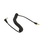 3 5 Mm To Male Flash Pc Sync Cable 14-inch Coiled Cord With Screw Lock For Dslrs