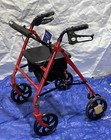 Drive Medical Durable Rollator - Four Wheel Rollator Red - New