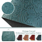 Vintage Faux Leather Carved Embossed Fabric Synthetic Leather Diy Material