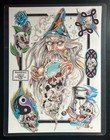 Tattoo Flash - Celestrial Arts -  20 Original Vintage Laminated Color Sheets 