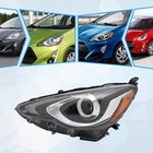 2015-2017 Toyota Prius C Left Headlight Assembly W  Led Drl Chrome