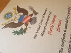Personlised   Custom Wwi American Memorial Certificate
