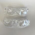 2 Clear Lens Glasses Rectangle Frame Transparent Fashion Eyewear Uv 400 Protect