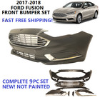Fits 2017 2018 Ford Fusion Front Bumper Cover Assembly Complete Brand New  Grill