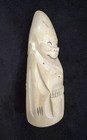 Antique 1900   s Inuit Hand Carved Billiken Scrimshaw