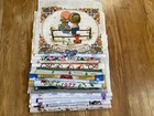 Vintage Lot  15 calendar Towels Linen And Cotton 69 - 90s Excellent Condition